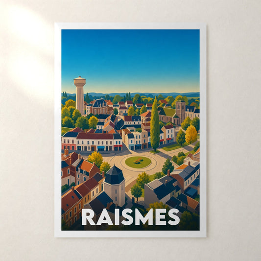 Affiche Raismes – sans cadre, accrochée au mur