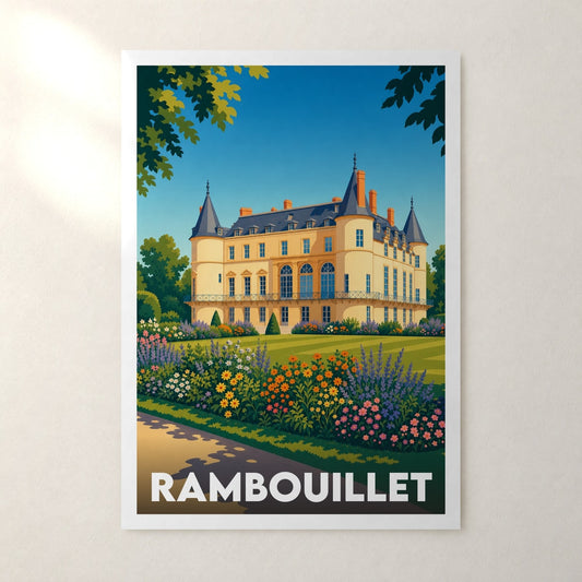 Affiche Rambouillet – sans cadre, accrochée au mur