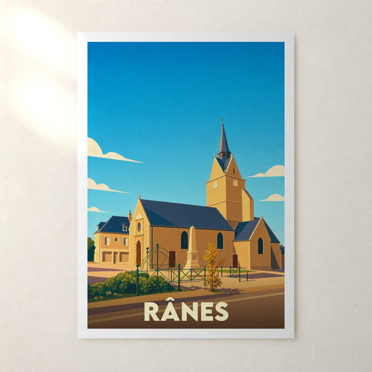 Affiche Rânes – sans cadre, accrochée au mur