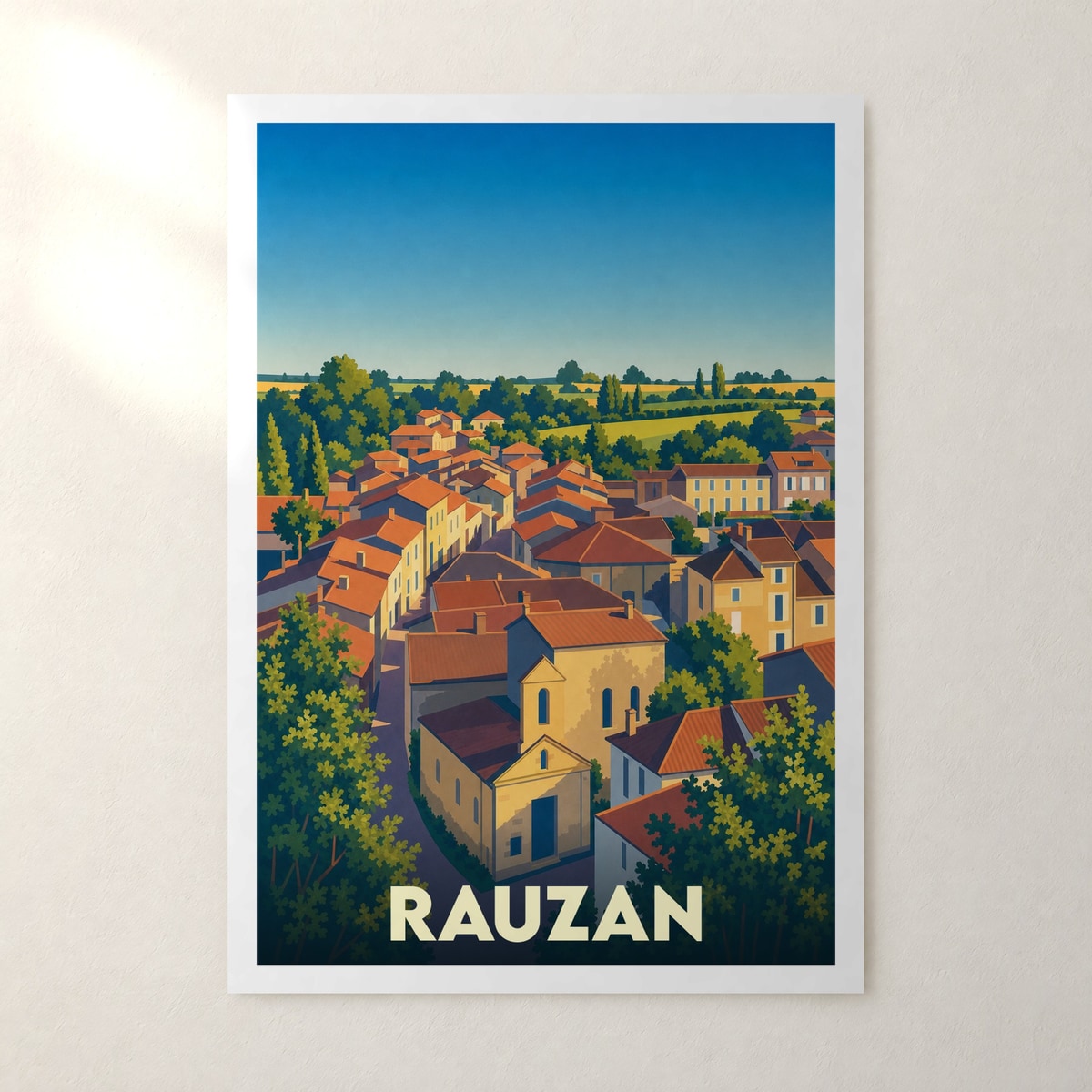 Affiche Rauzan – sans cadre, accrochée au mur
