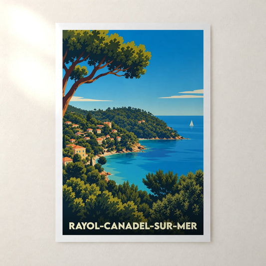Affiche Rayol-Canadel-sur-Mer – sans cadre, accrochée au mur