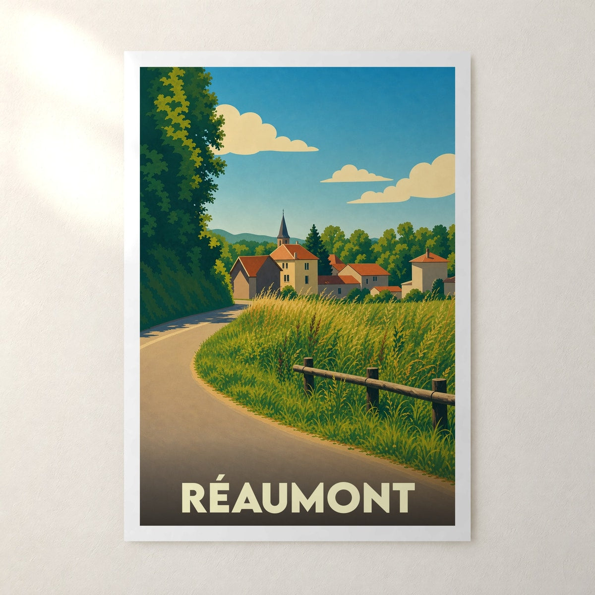 Affiche Réaumont – sans cadre, accrochée au mur