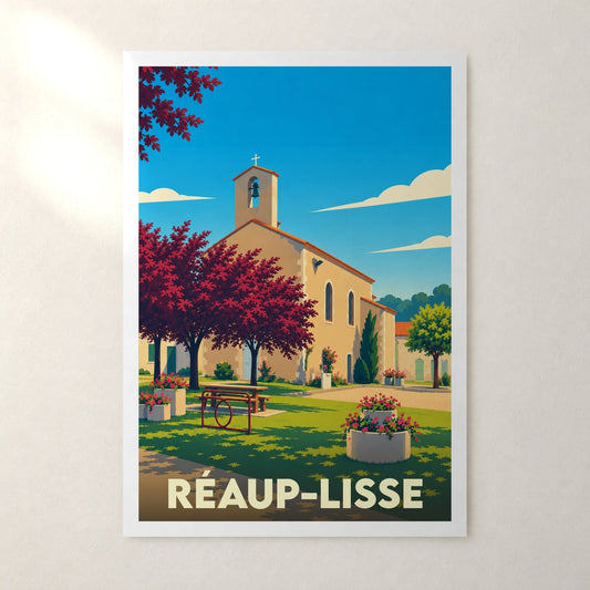Affiche Réaup-Lisse – sans cadre, accrochée au mur
