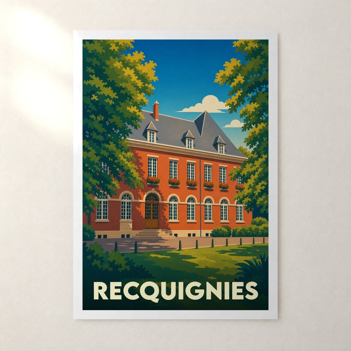 Affiche Recquignies – sans cadre, accrochée au mur