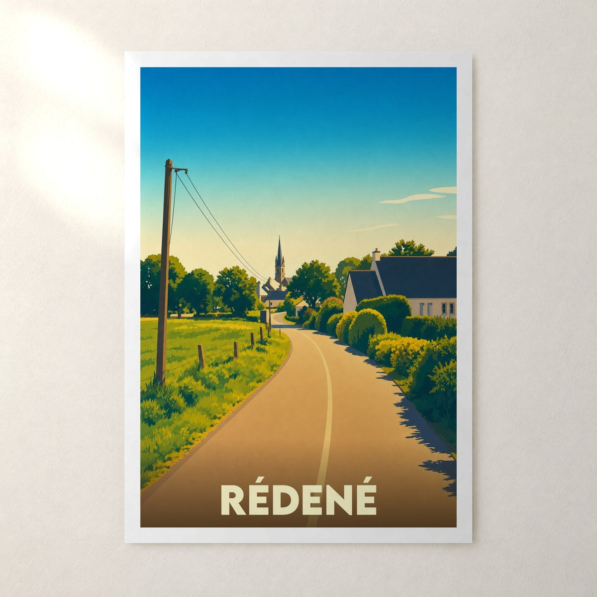 Affiche Rédené – sans cadre, accrochée au mur