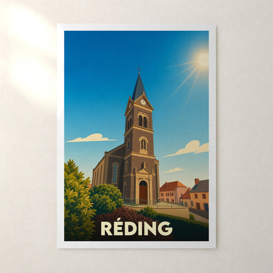 Affiche Réding – sans cadre, accrochée au mur