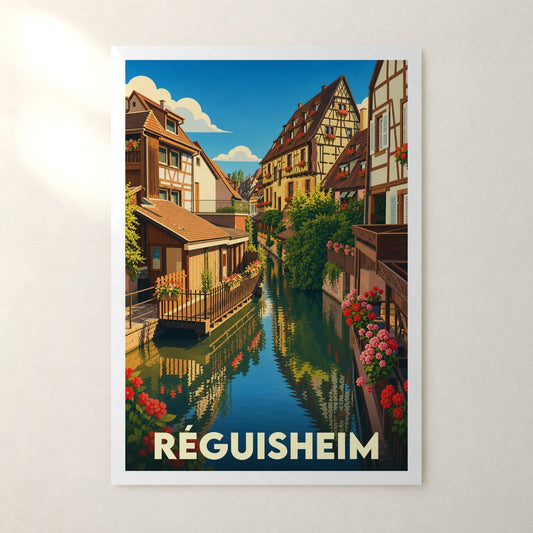 Affiche Réguisheim – sans cadre, accrochée au mur