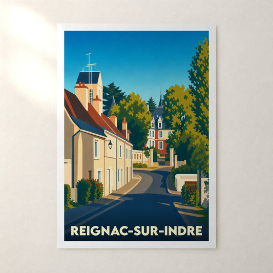 Affiche Reignac-sur-Indre – sans cadre, accrochée au mur