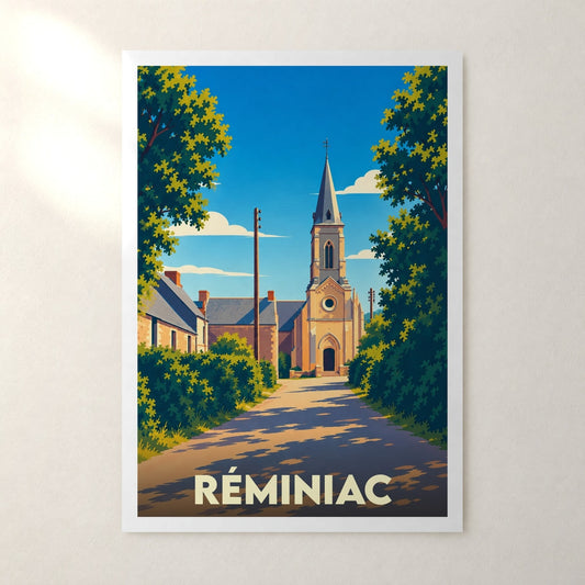 Affiche Réminiac – sans cadre, accrochée au mur