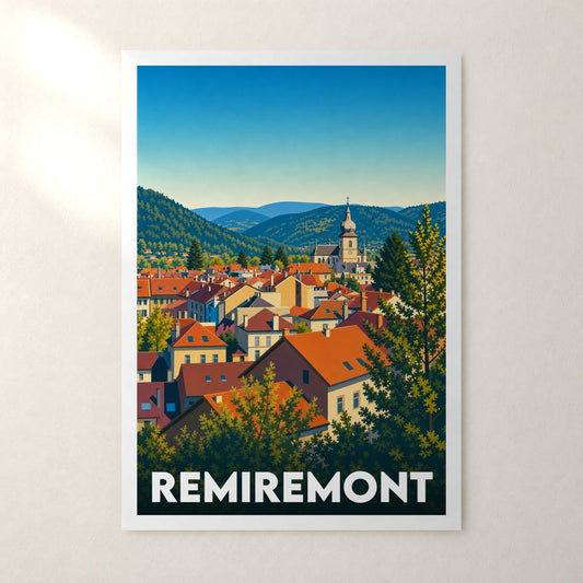 Affiche Remiremont – sans cadre, accrochée au mur