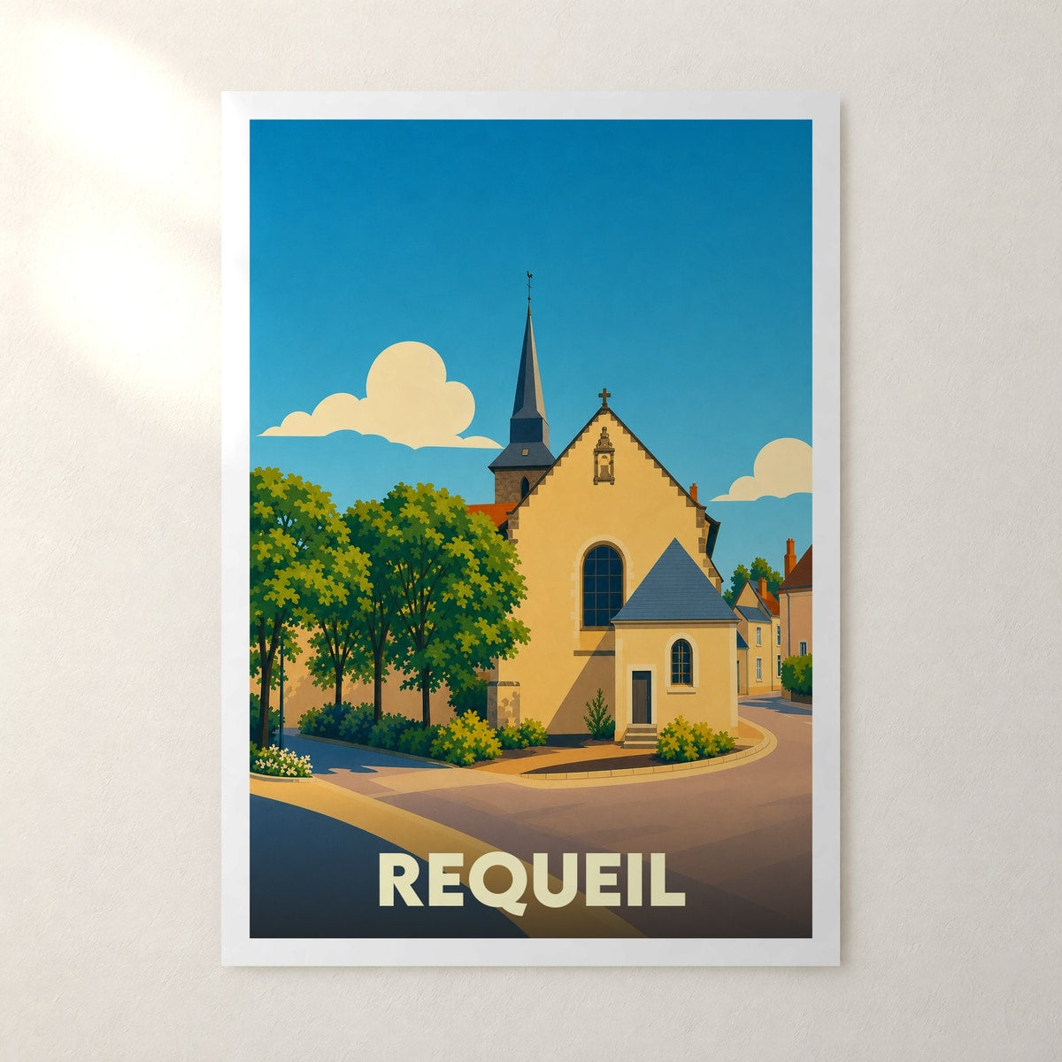 Affiche Requeil – sans cadre, accrochée au mur