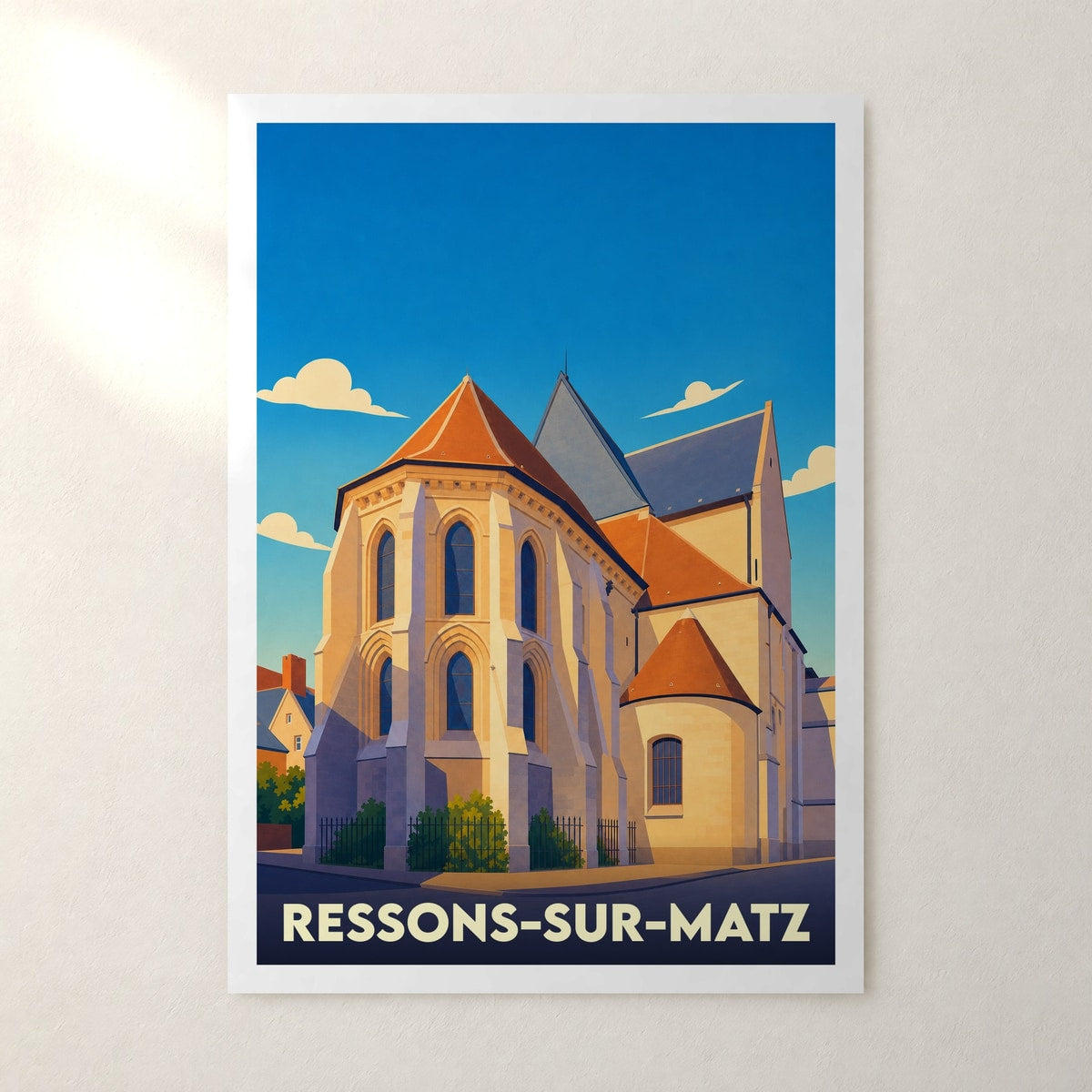 Affiche Ressons-sur-Matz – sans cadre, accrochée au mur