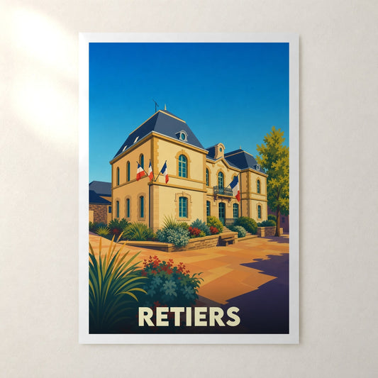 Affiche Retiers – sans cadre, accrochée au mur