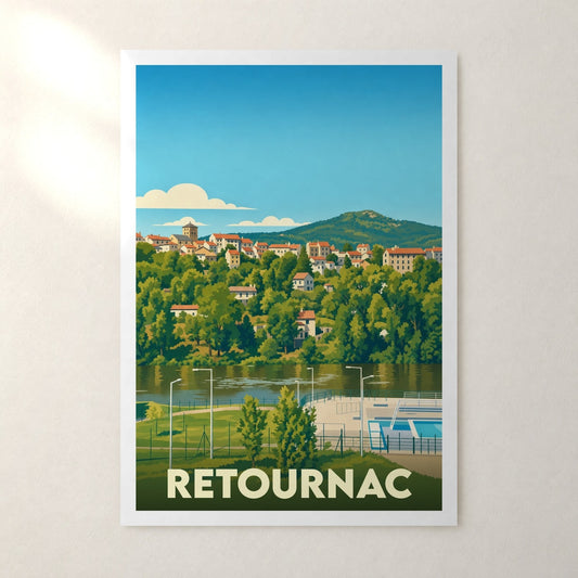 Affiche Retournac – sans cadre, accrochée au mur