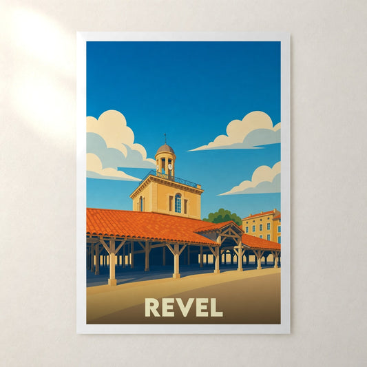 Affiche Revel – sans cadre, accrochée au mur