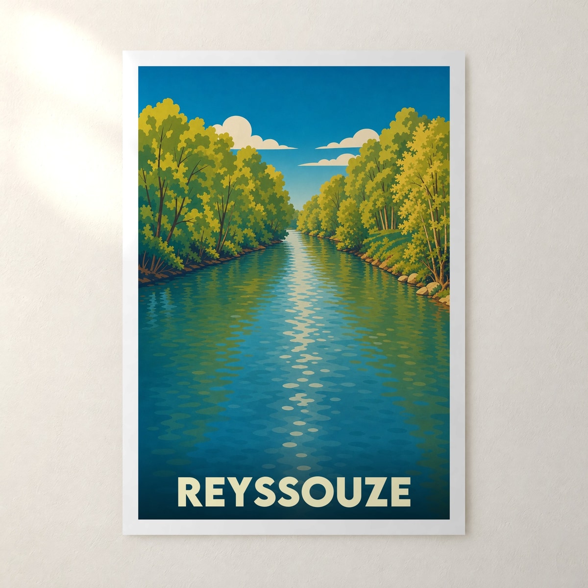 Affiche Reyssouze – sans cadre, accrochée au mur