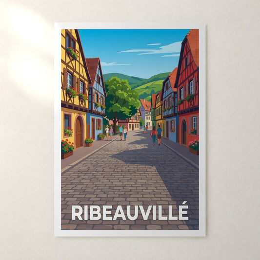 Affiche Ribeauvillé – sans cadre, accrochée au mur