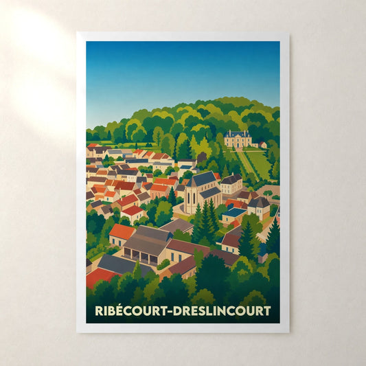Affiche Ribécourt-Dreslincourt – sans cadre, accrochée au mur