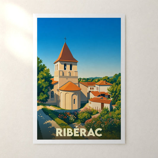Affiche Ribérac – sans cadre, accrochée au mur