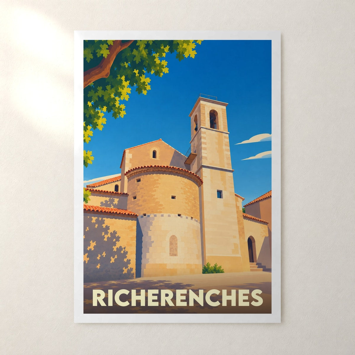 Affiche Richerenches – sans cadre, accrochée au mur