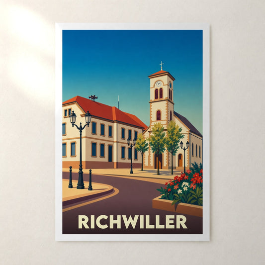 Affiche Richwiller – sans cadre, accrochée au mur