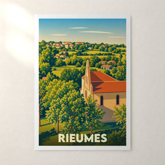 Affiche Rieumes – sans cadre, accrochée au mur