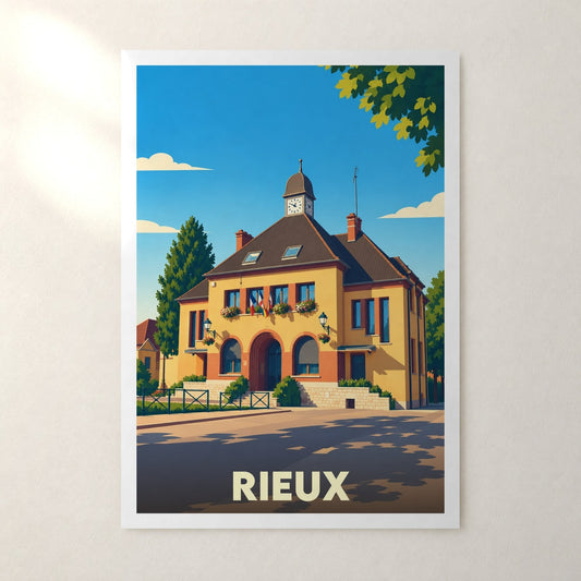 Affiche Rieux (Oise) – sans cadre, accrochée au mur