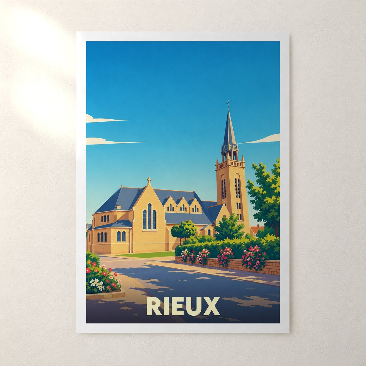 Affiche Rieux – sans cadre, accrochée au mur