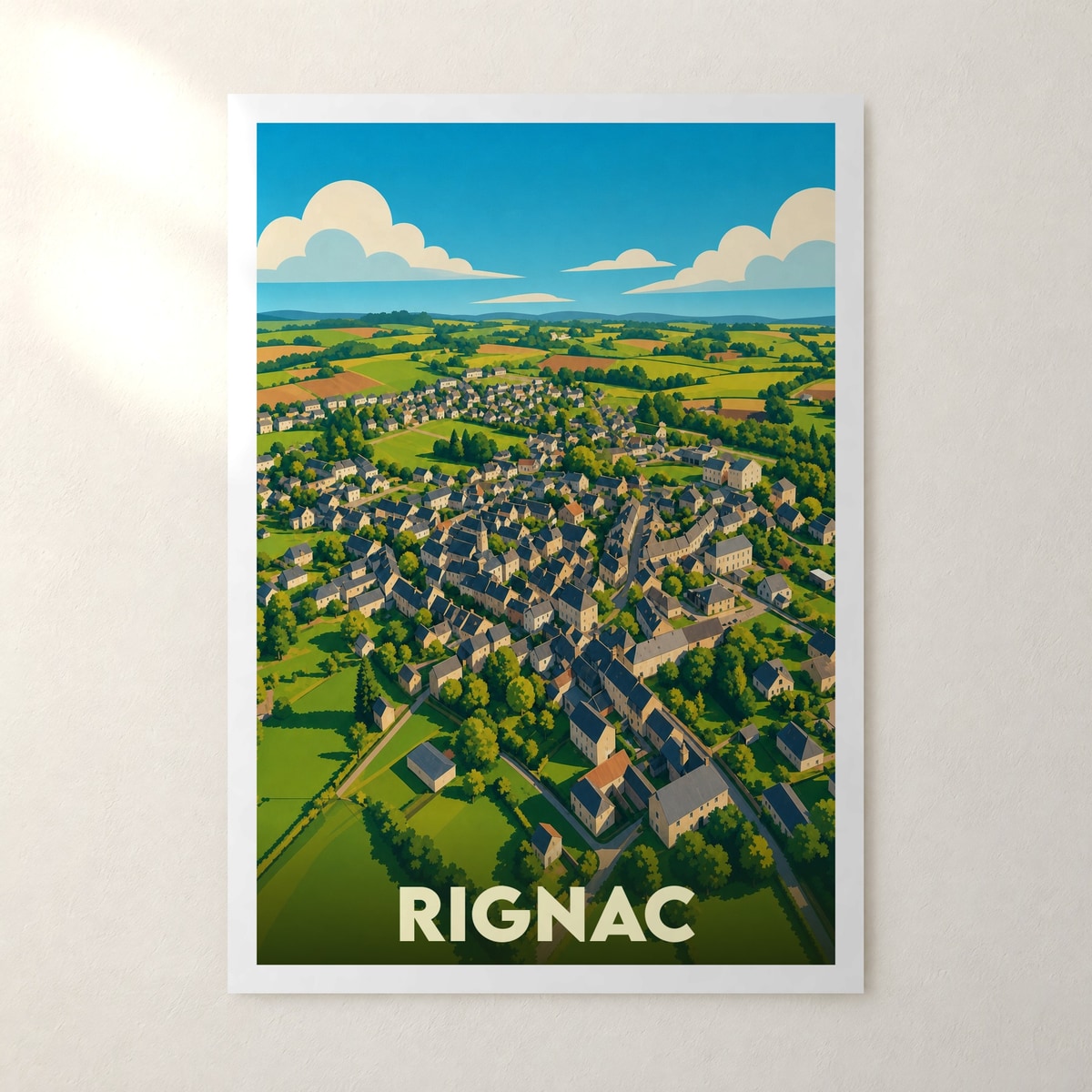 Affiche Rignac – sans cadre, accrochée au mur