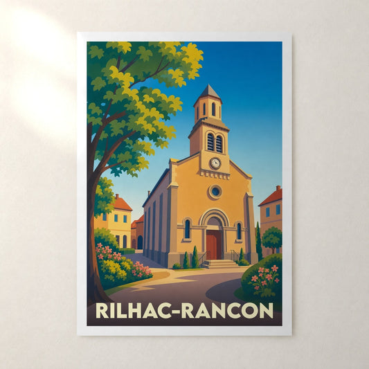 Affiche Rilhac-Rancon – sans cadre, accrochée au mur