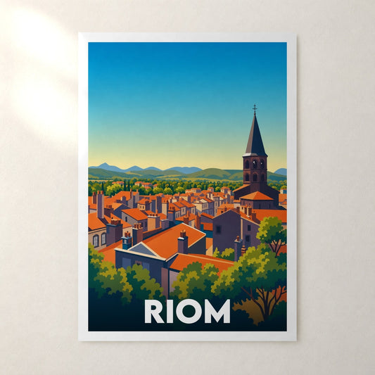 Affiche Riom – sans cadre, accrochée au mur