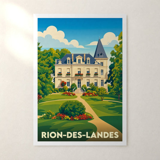 Affiche Rion-des-Landes – sans cadre, accrochée au mur