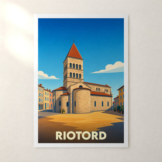 Affiche Riotord – sans cadre, accrochée au mur