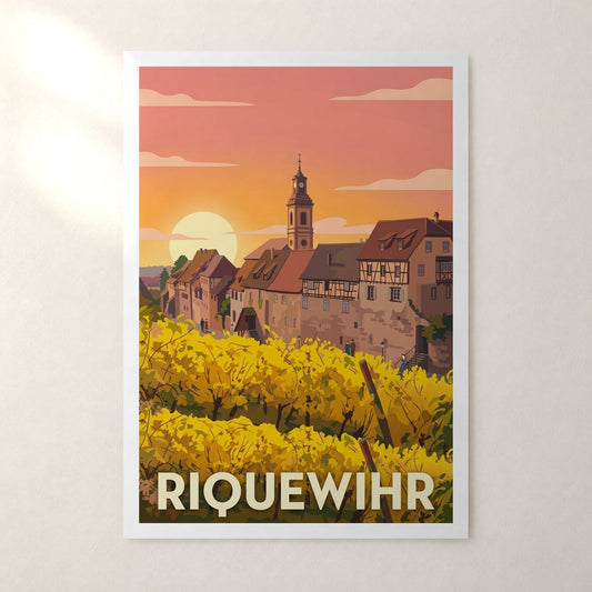 Affiche Riquewihr – sans cadre, accrochée au mur