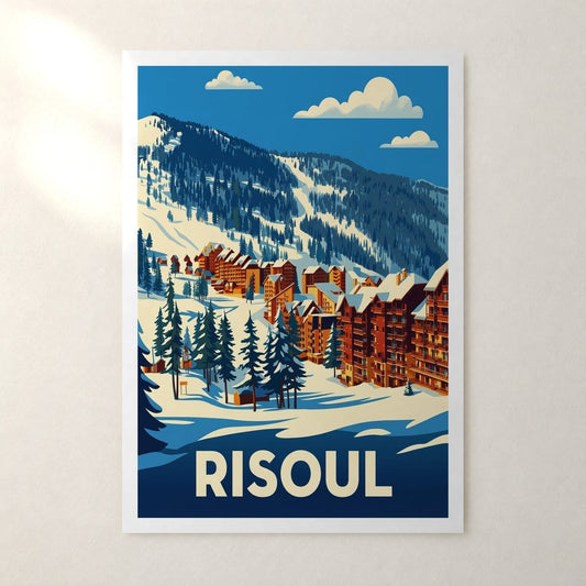 Affiche Risoul – sans cadre, accrochée au mur