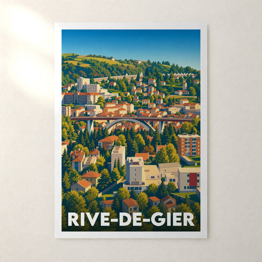 Affiche Rive-de-Gier – sans cadre, accrochée au mur