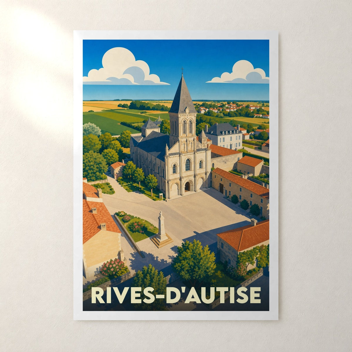 Affiche Rives-d'Autise – sans cadre, accrochée au mur