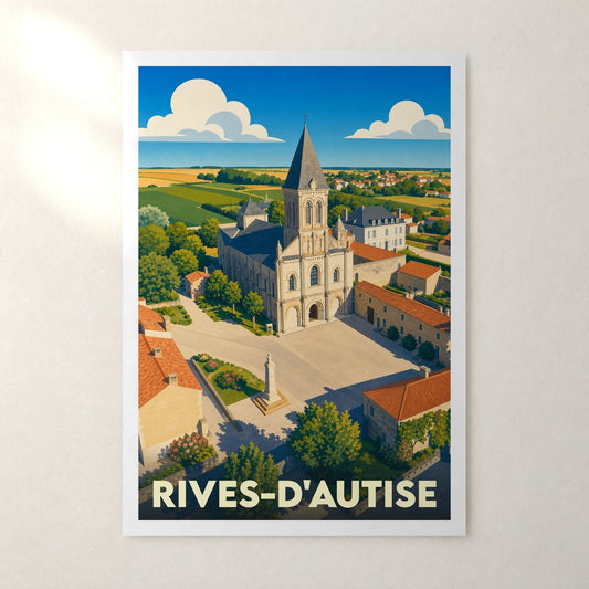 Affiche Rives-d'Autise – sans cadre, accrochée au mur