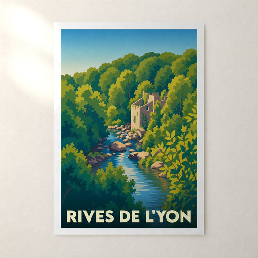 Affiche Rives de l'Yon – sans cadre, accrochée au mur