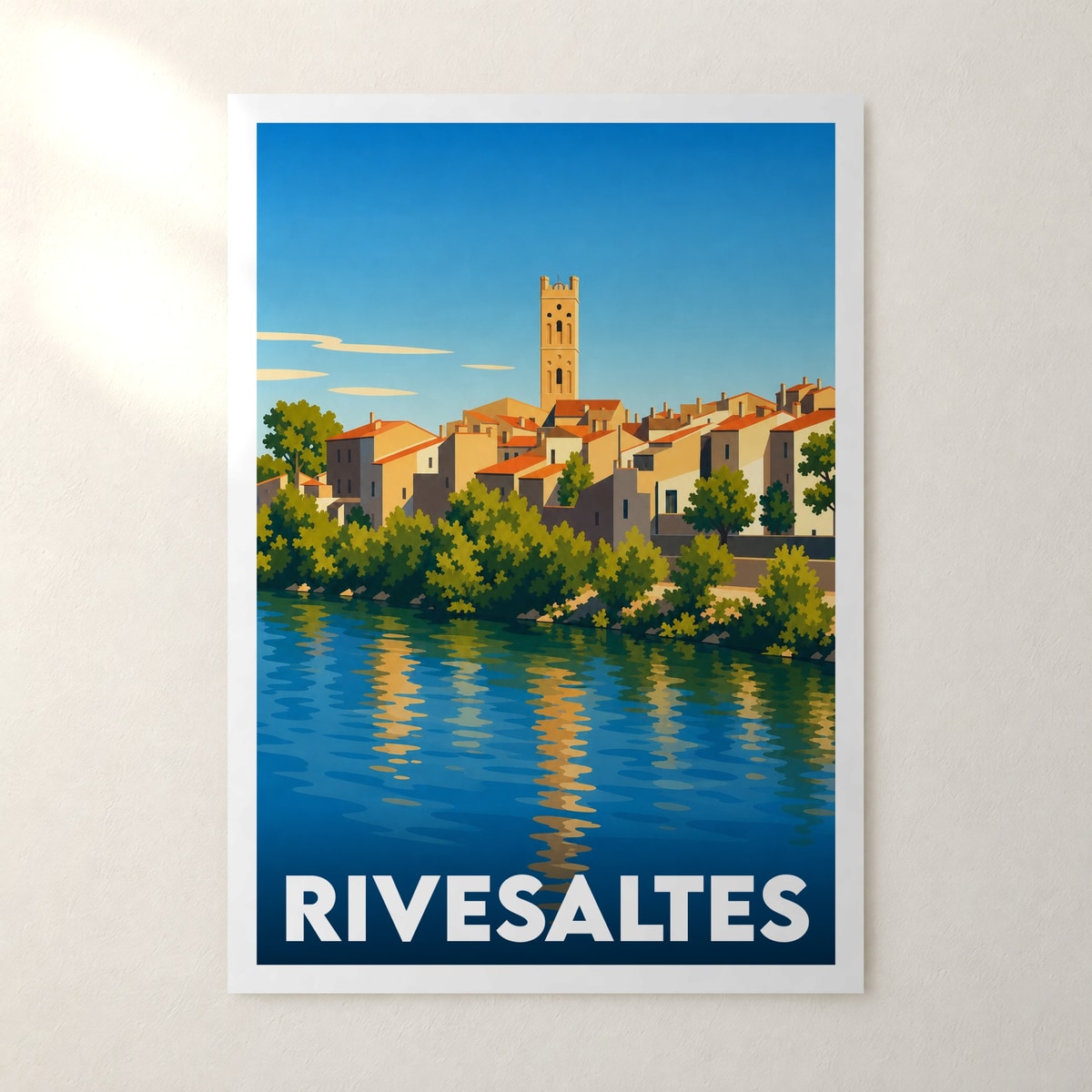 Affiche Rivesaltes – sans cadre, accrochée au mur