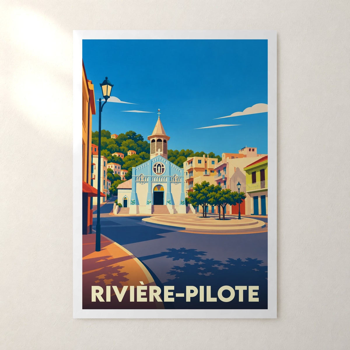Affiche Rivière-Pilote – sans cadre, accrochée au mur
