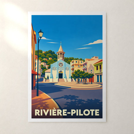 Affiche Rivière-Pilote – sans cadre, accrochée au mur