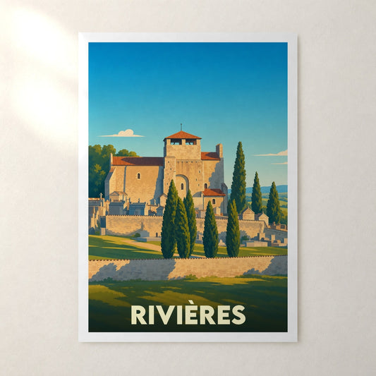 Affiche Rivières – sans cadre, accrochée au mur