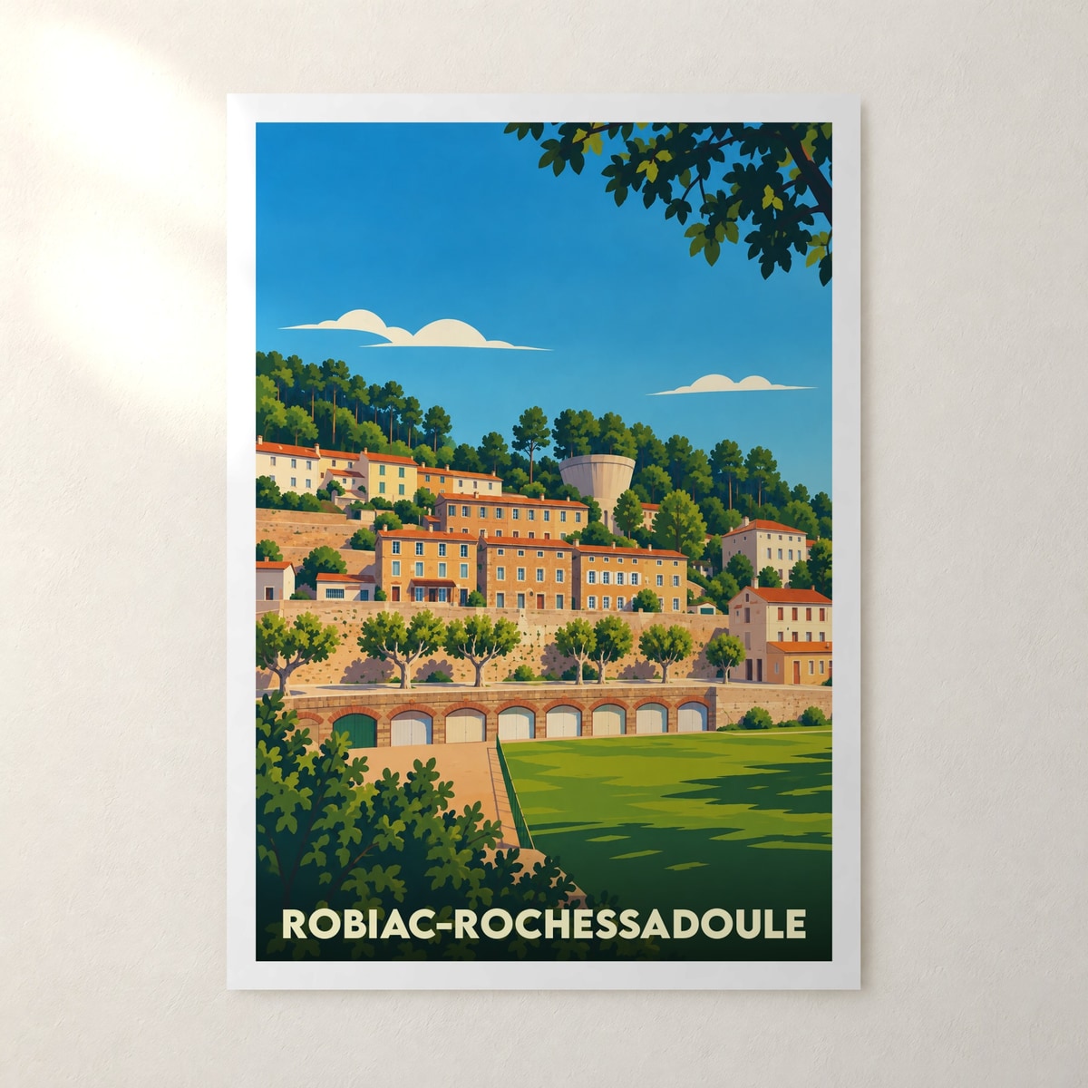Affiche Robiac-Rochessadoule – sans cadre, accrochée au mur