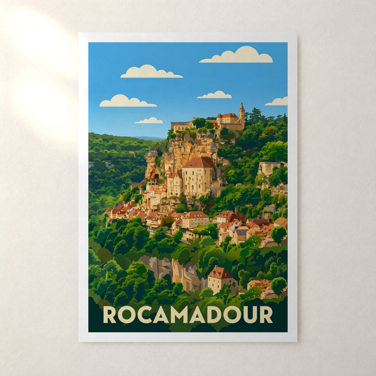 Affiche Rocamadour – sans cadre, accrochée au mur