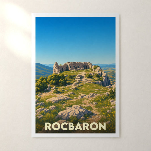 Affiche Rocbaron – sans cadre, accrochée au mur