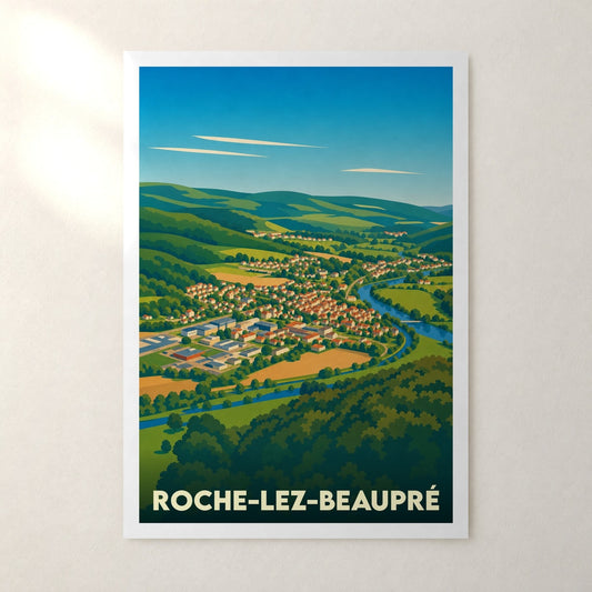 Affiche Roche-lez-Beaupré – sans cadre, accrochée au mur