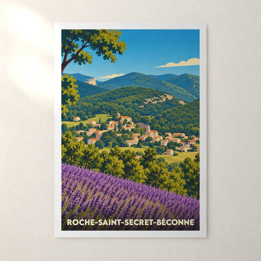 Affiche Roche-Saint-Secret-Béconne – sans cadre, accrochée au mur