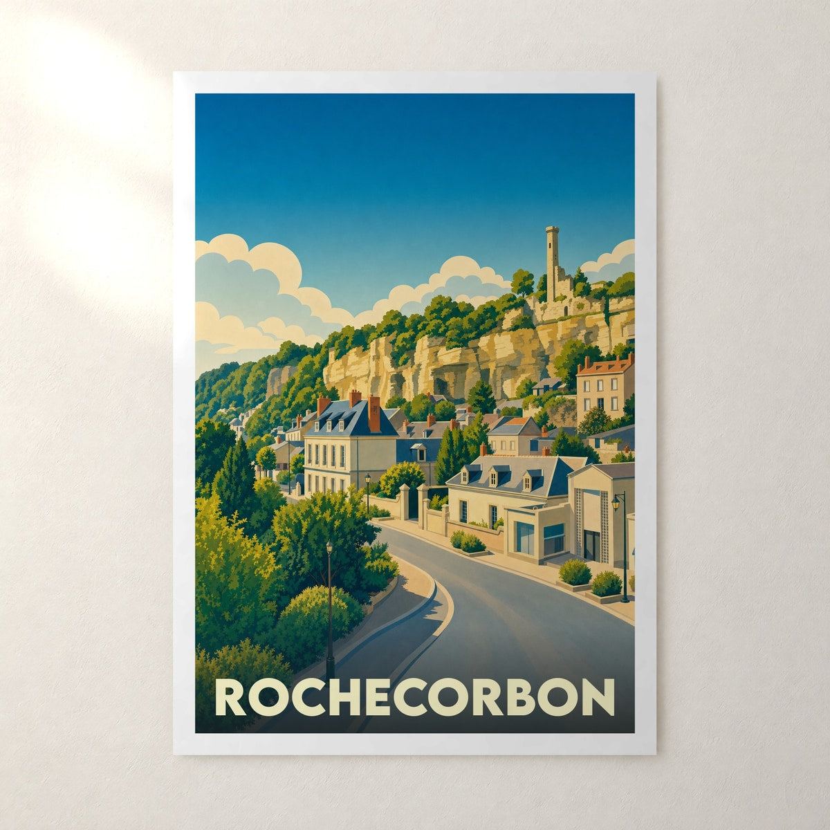 Affiche Rochecorbon – sans cadre, accrochée au mur