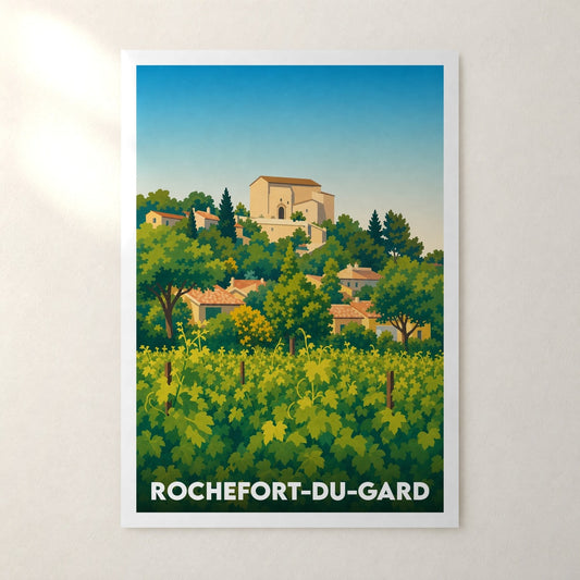 Affiche Rochefort-du-Gard – sans cadre, accrochée au mur